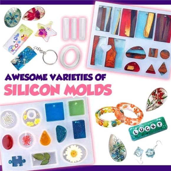 Resin JewelryMaking Starter Kit-Silicone Casting Mold,Tool Set Clear Epoxy Resin - Picture 7 of 7